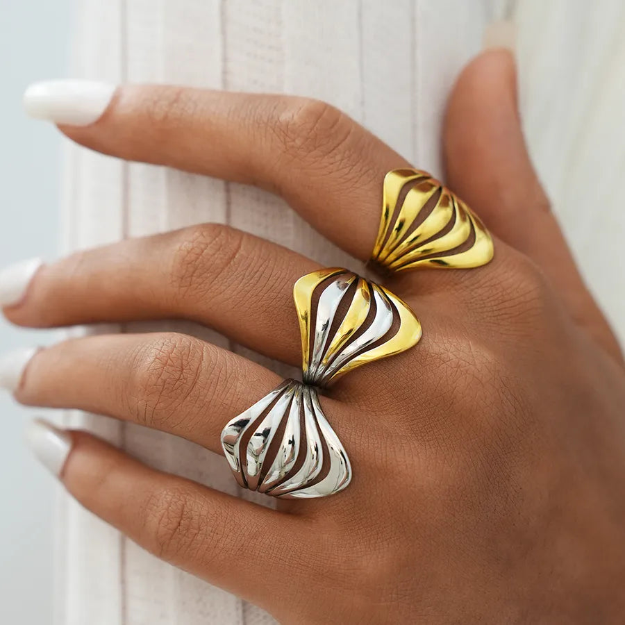 18K Gold Plated Geometric Open Ring