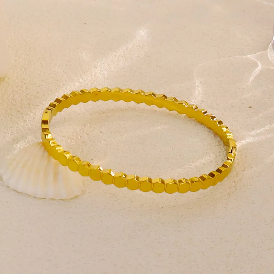 18K Gold Plated Star & Snake Stainless Steel Bracelet Average Size Gold Style 33