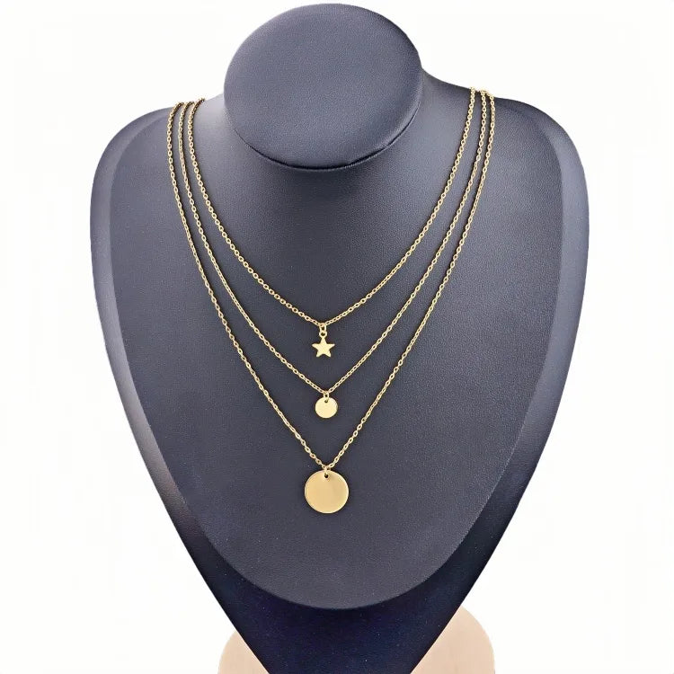 Gold Plated Stainless Steel Pendant Necklace
