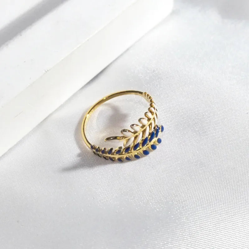 18K Gold Plated Open Wheat Spike Ring