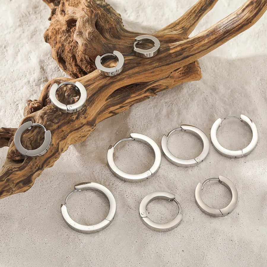 18K Gold PVD Geometric Stainless Steel Stud Earrings