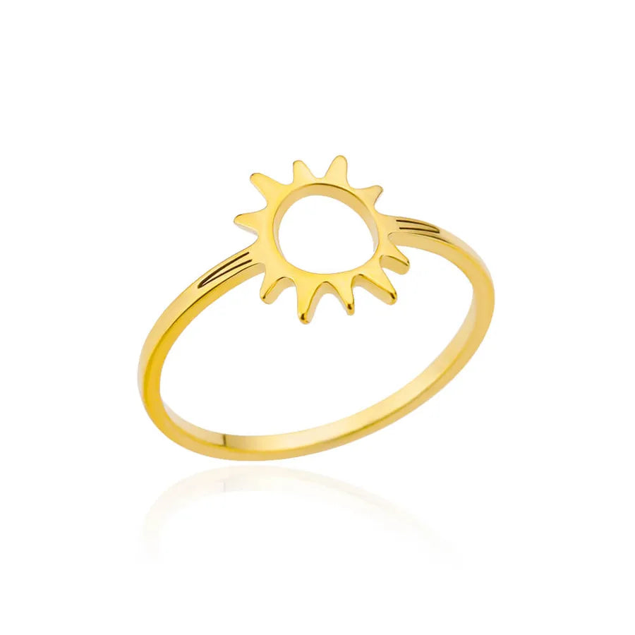 Gold Plated Palm Leaf Ring 1