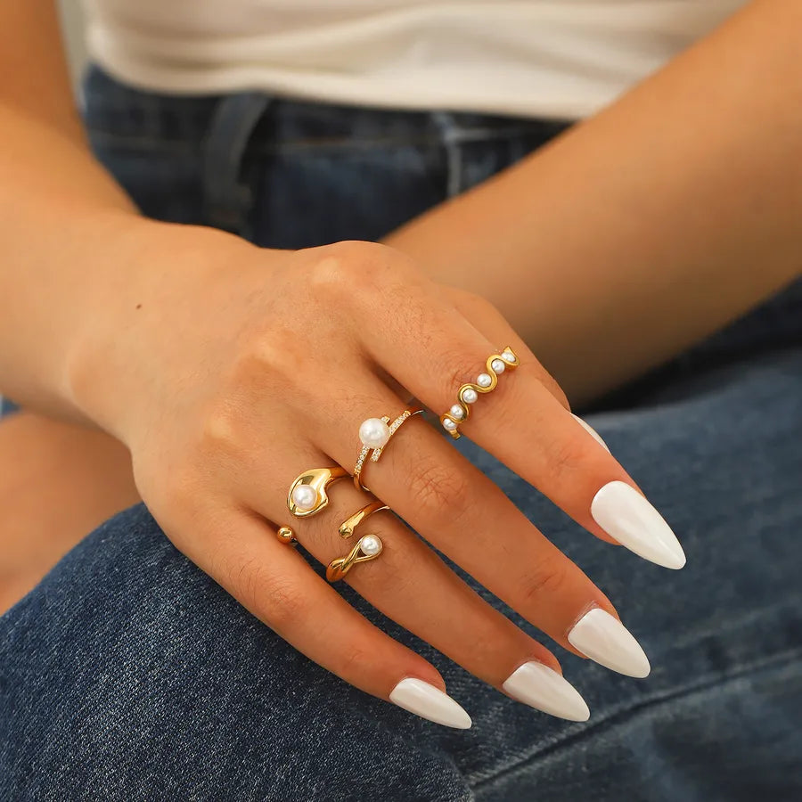 18K Gold Plated Stainless Steel Open Ring