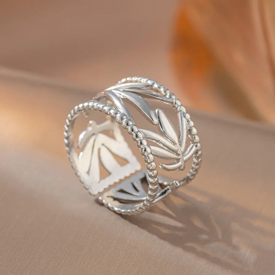 Adjustable Geometric Titanium Steel Ring K12 Steel Color Ring Adjustable