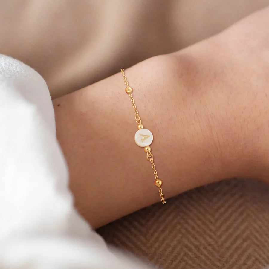 18K Gold Plated Stainless Steel Shell Bracelet