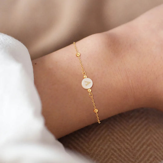 18K Gold Plated Stainless Steel Shell Bracelet