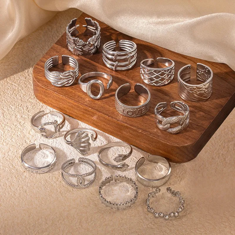 Titanium Steel Fish Tail Ring for Women