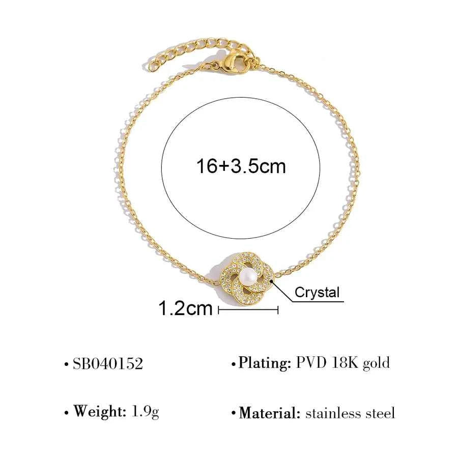 French Pearl Ring & Petal Bracelet Set