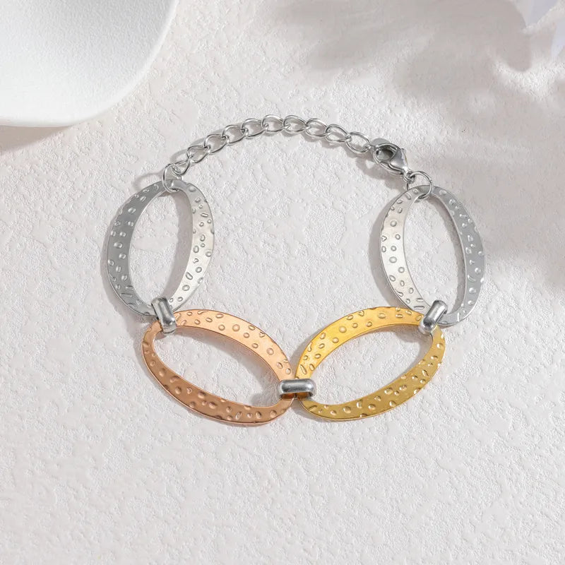 18K Gold Plated Stainless Steel Geometric Bracelet