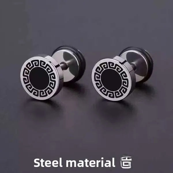 Minimalist Titanium Steel Geometric Hoop Earrings