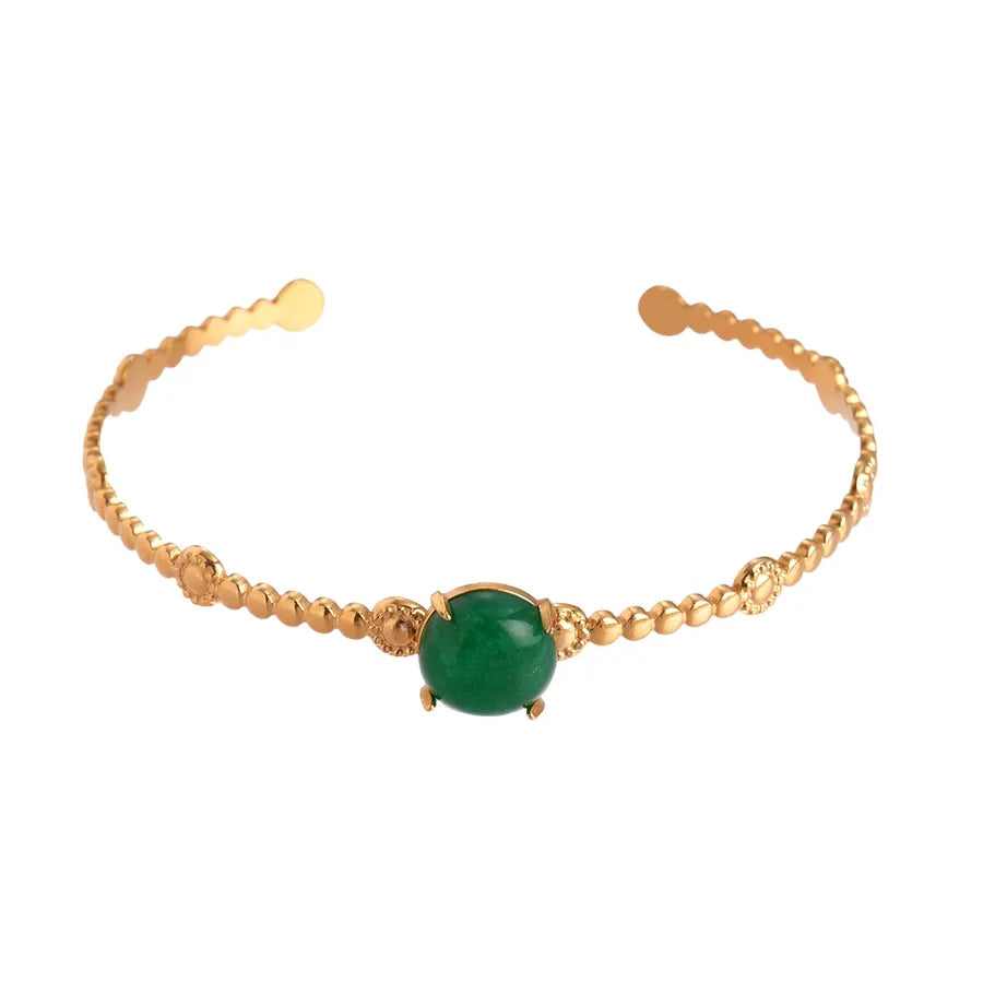 Elegant Geometric Open Bangle Bracelet