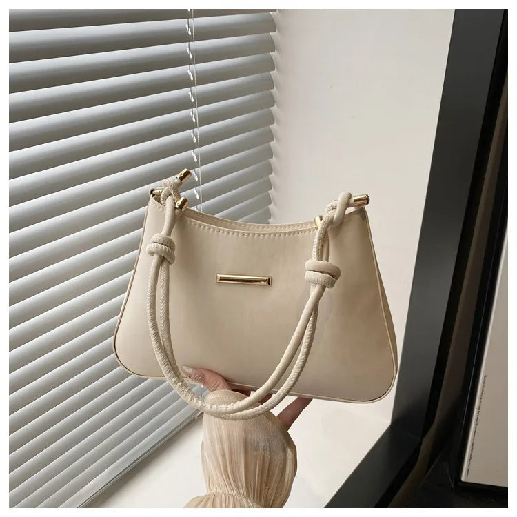 Minimalist Square Underarm Handbag White