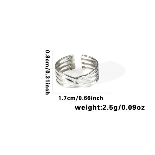 Titanium Steel Fish Tail Ring for Women
