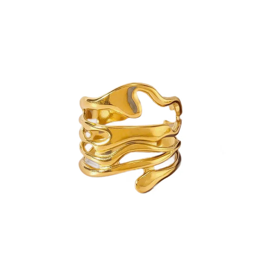 Colorful Titanium Steel Geometric Heart Ring