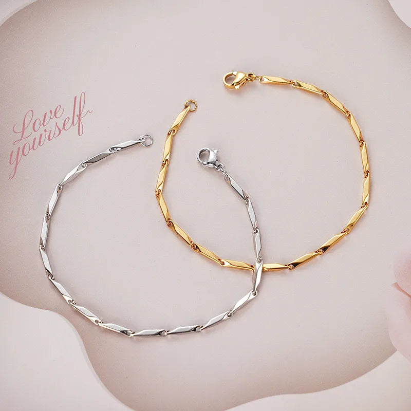 Titanium Steel Geometric Rod Bracelet