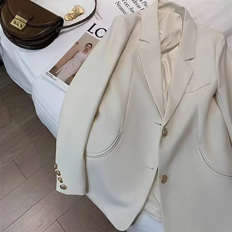 Women's Casual Contrast Collar Blazer