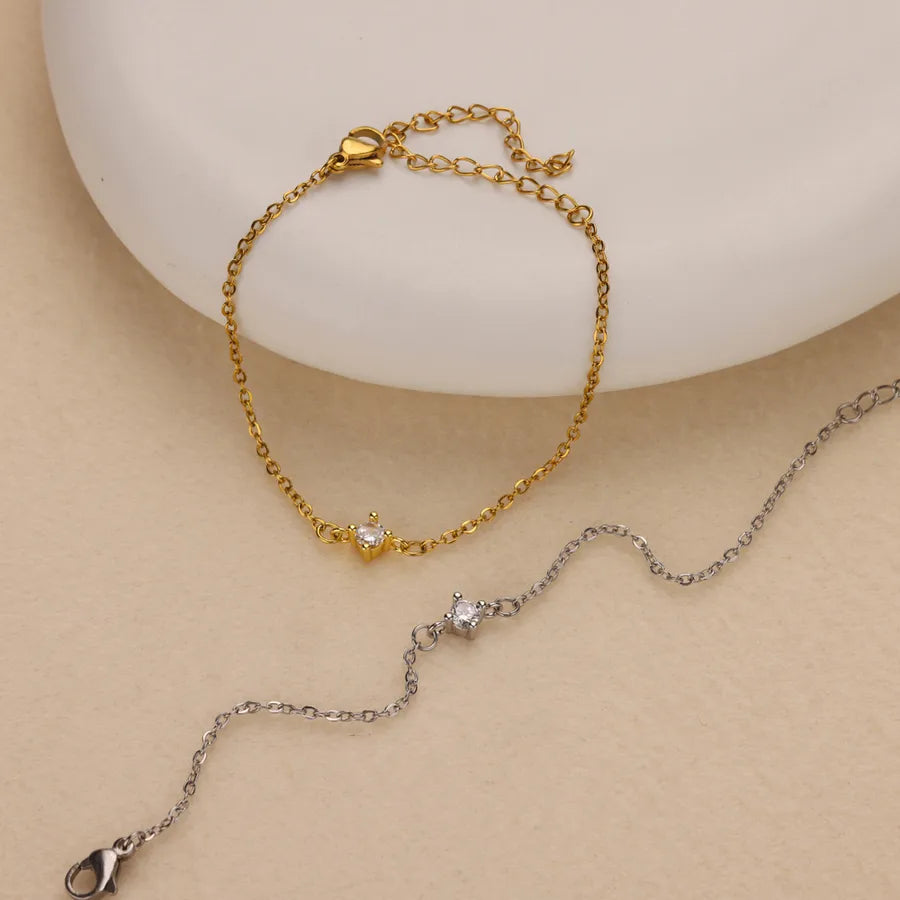 18K Gold Plated Geometric Zirconia Bracelet