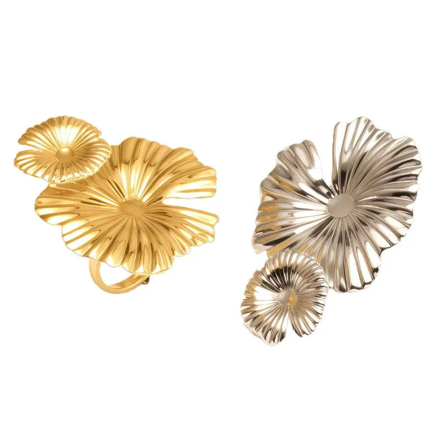 Elegant Stainless Steel Windmill Ring for Women