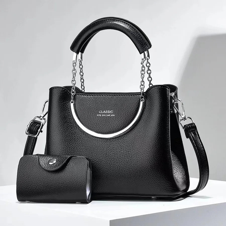 Trendy PU Leather Bucket Shoulder Bag