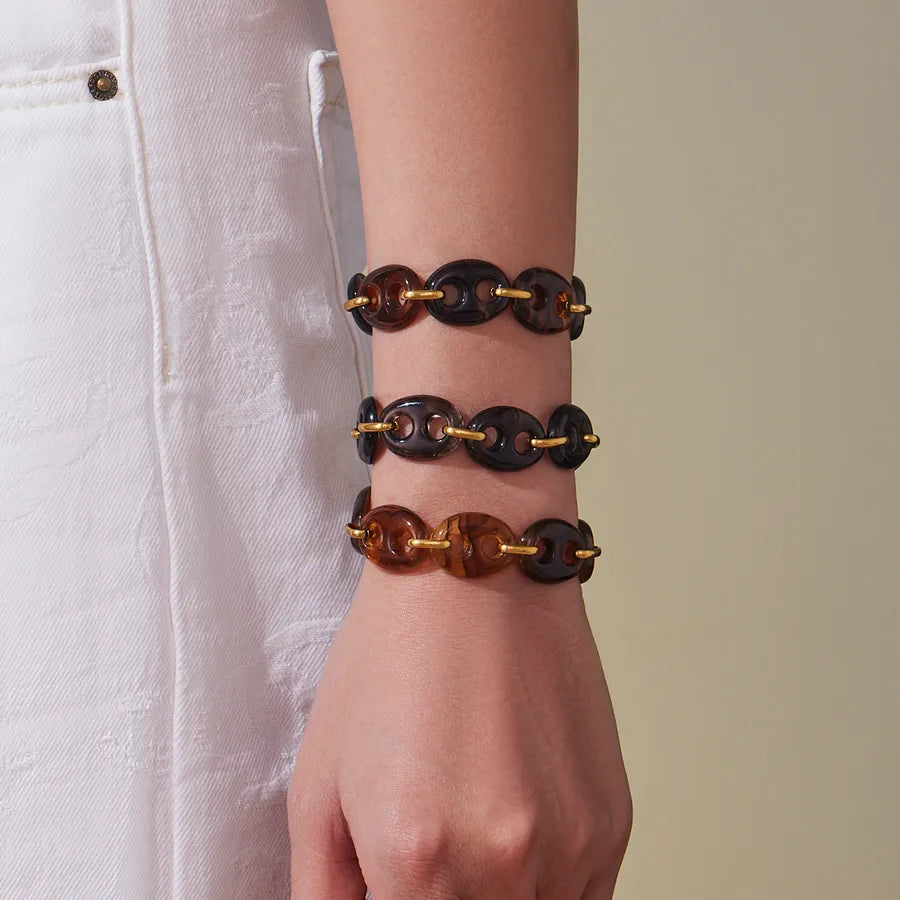 18K Gold Plated Geometric Stainless Steel Bracelet