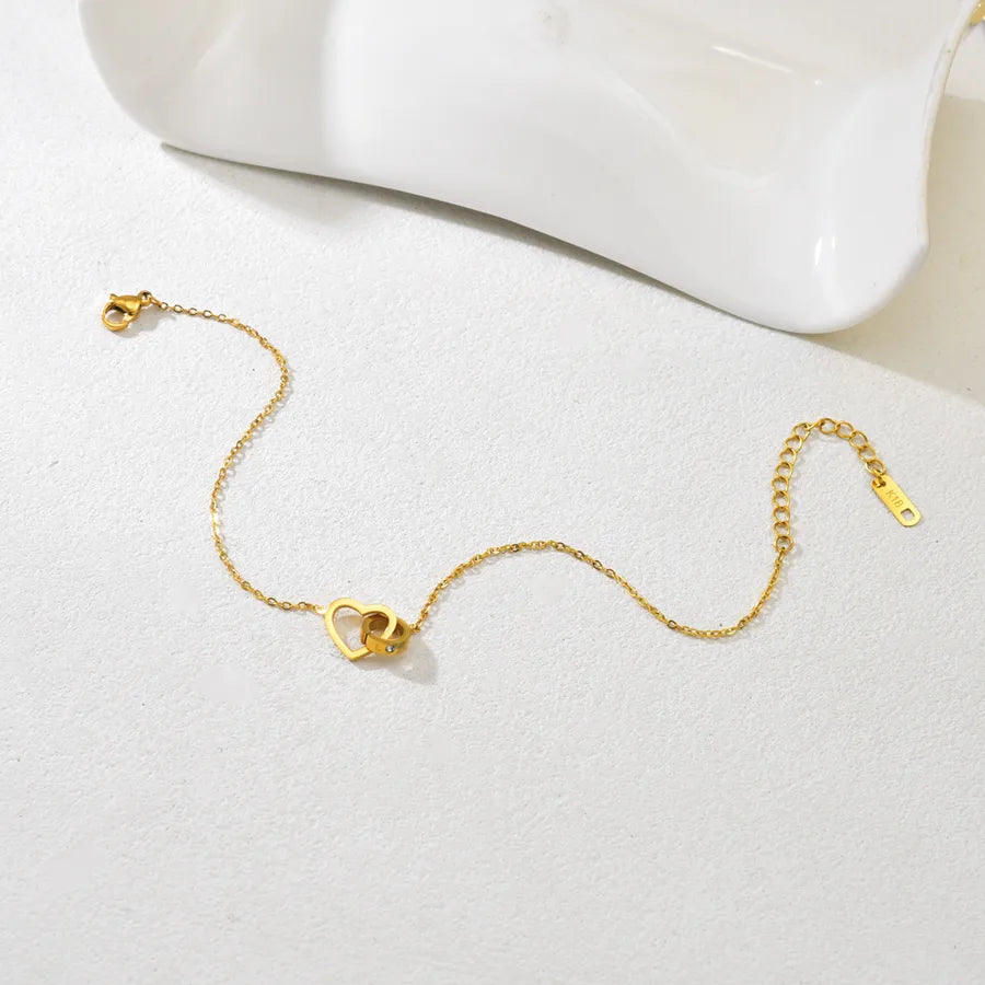 Gold Heart Anklet for Women – Stainless Steel