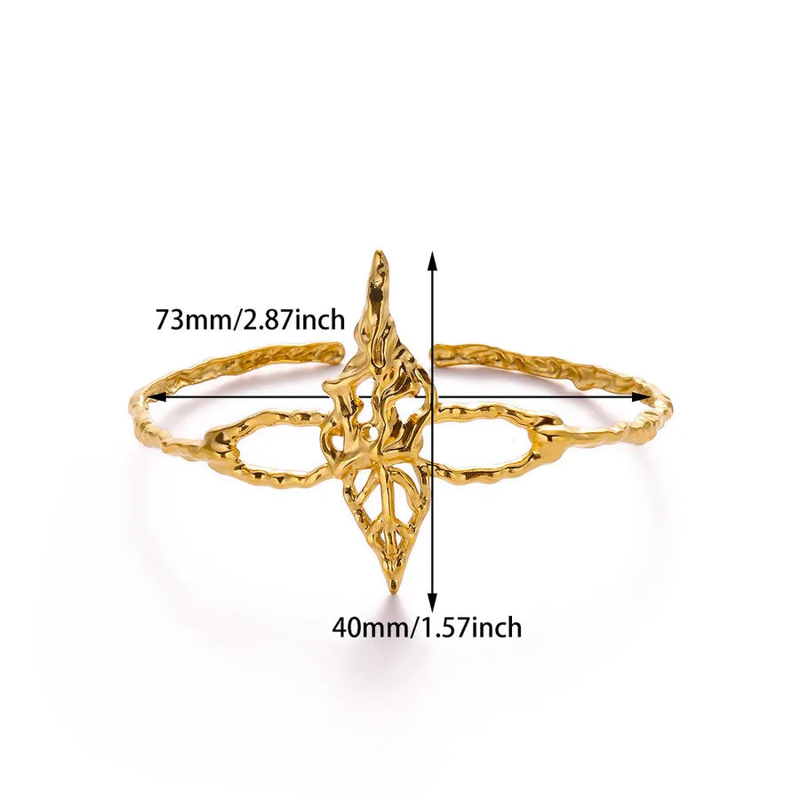 Stainless Steel Open Bangle Bracelet B1919G