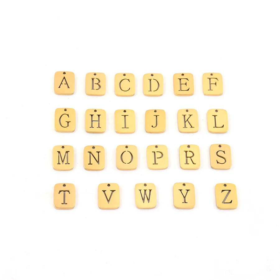 Gold Initial Paperclip Chain Bracelet