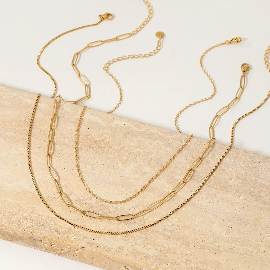 Minimalist Gold-Plated Stainless Steel Necklace