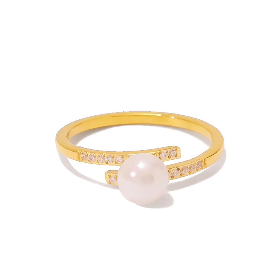 18K Gold Plated Stainless Steel Open Ring