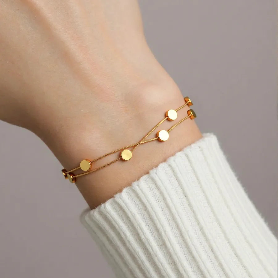 18K Gold Plated Geometric Stainless Steel Necklace