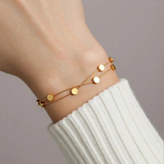 18K Gold Plated Geometric Stainless Steel Necklace