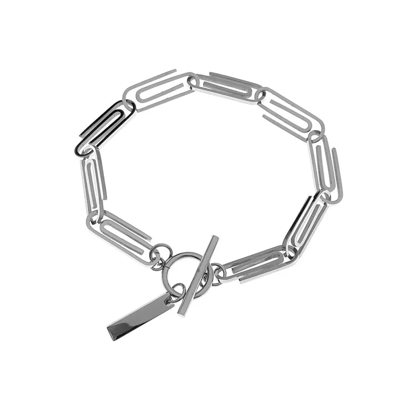 Unisex Titanium Steel Geometric Bracelet