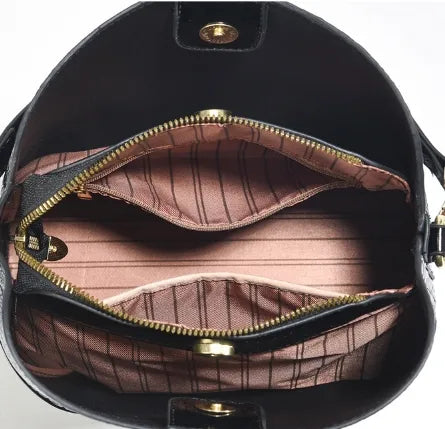 Color Block Bucket Shoulder Bag for Women