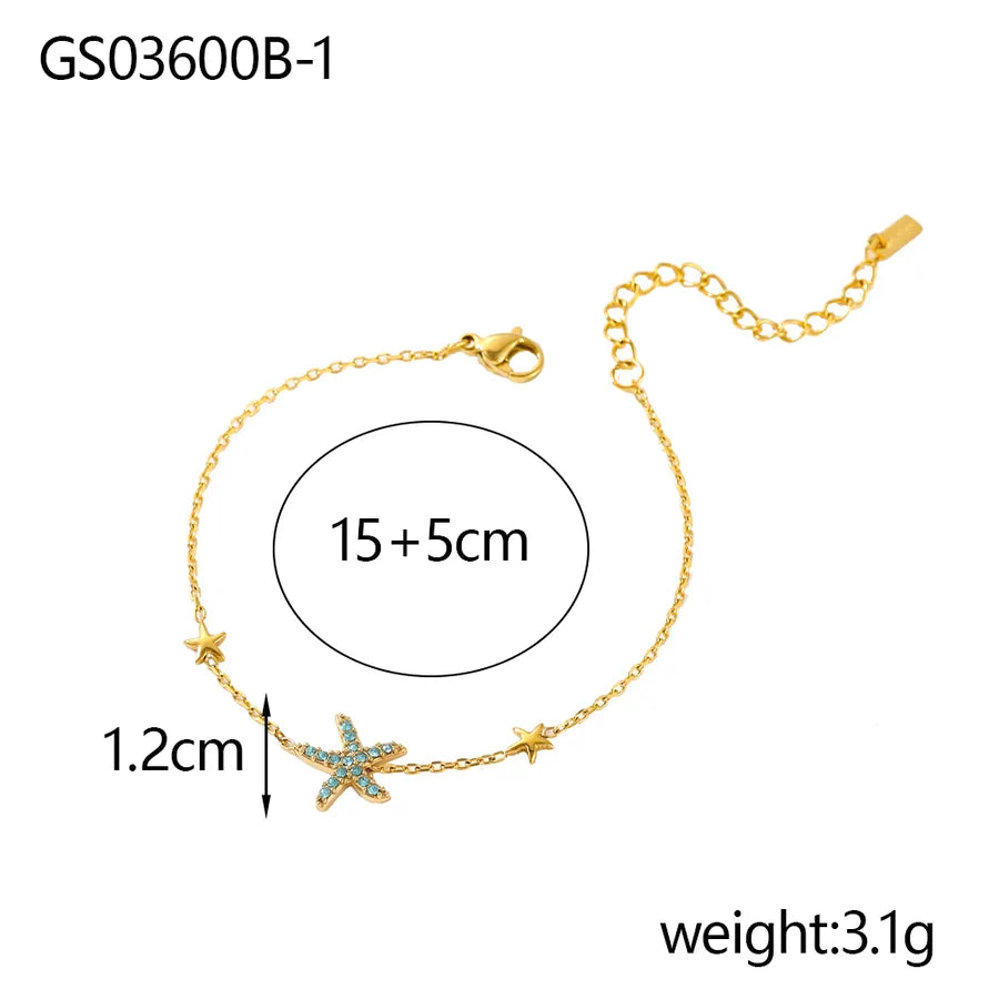 Elegant Gold Plated Titanium Steel Necklace GS03600B-1