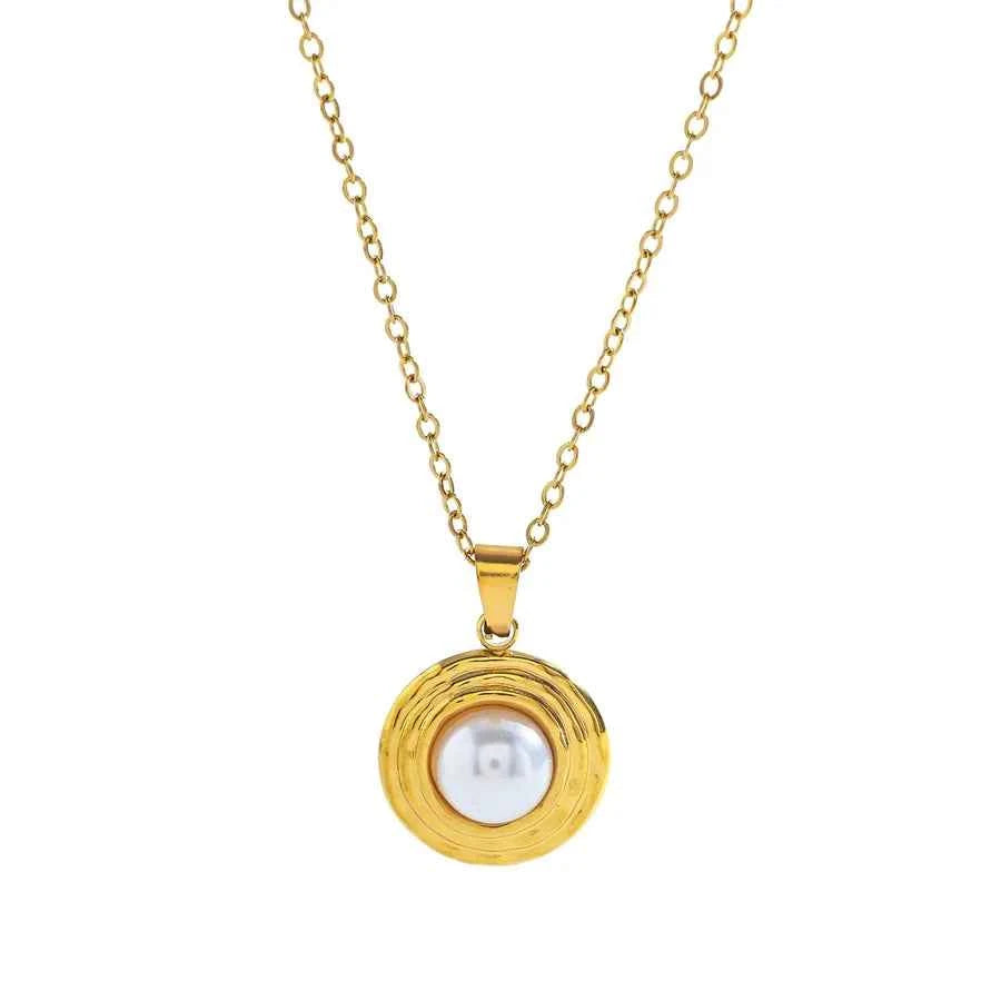 18K Gold Plated Stainless Steel Retro Necklace