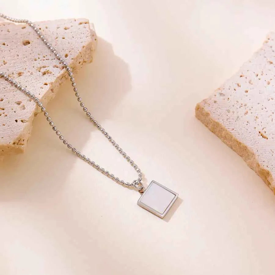 18K Gold Plated Geometric Book Pendant Necklace