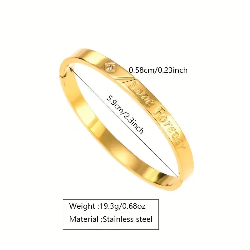 18K Gold Plated Letter & Star Bangle