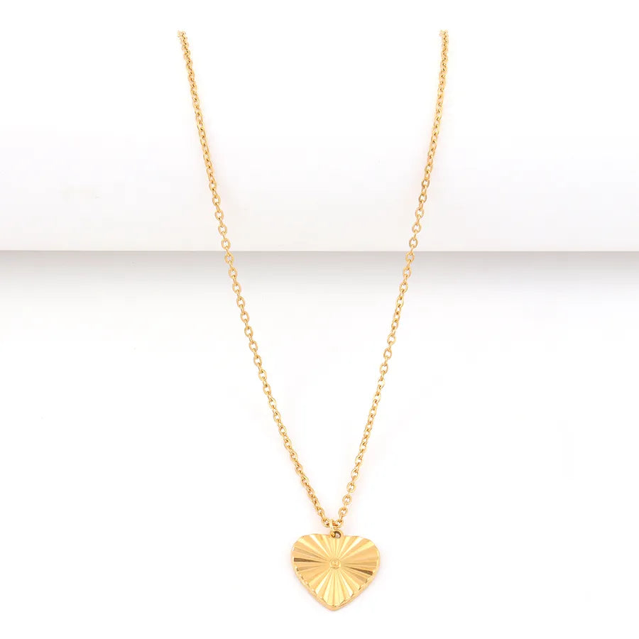 18K Gold Plated Heart Pendant Necklace