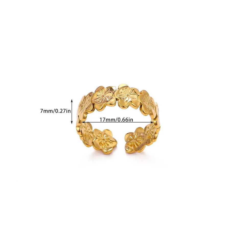Geometric Gold Open Ring for Women JZ8252G