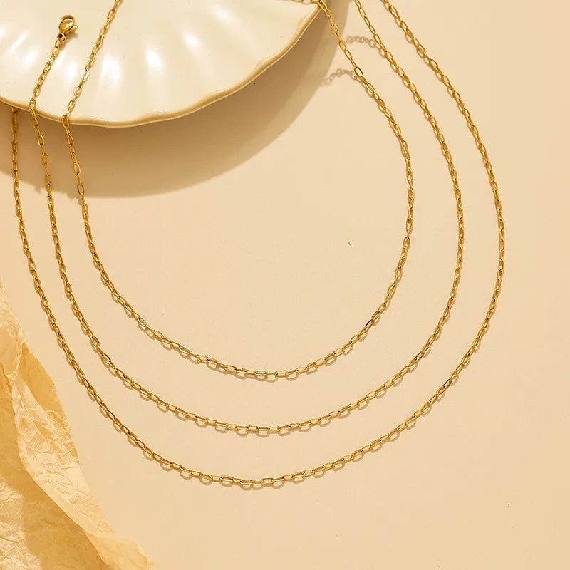 Gold Stainless Steel Chain Necklace