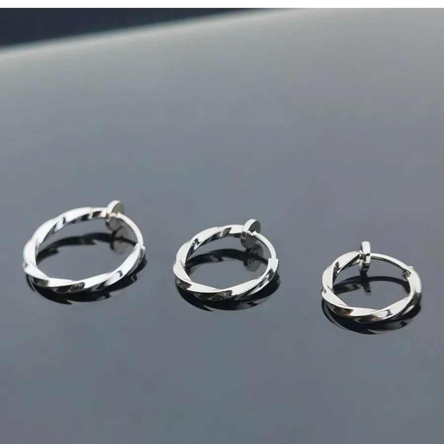 Mobius Clip-On Titanium Steel Earrings