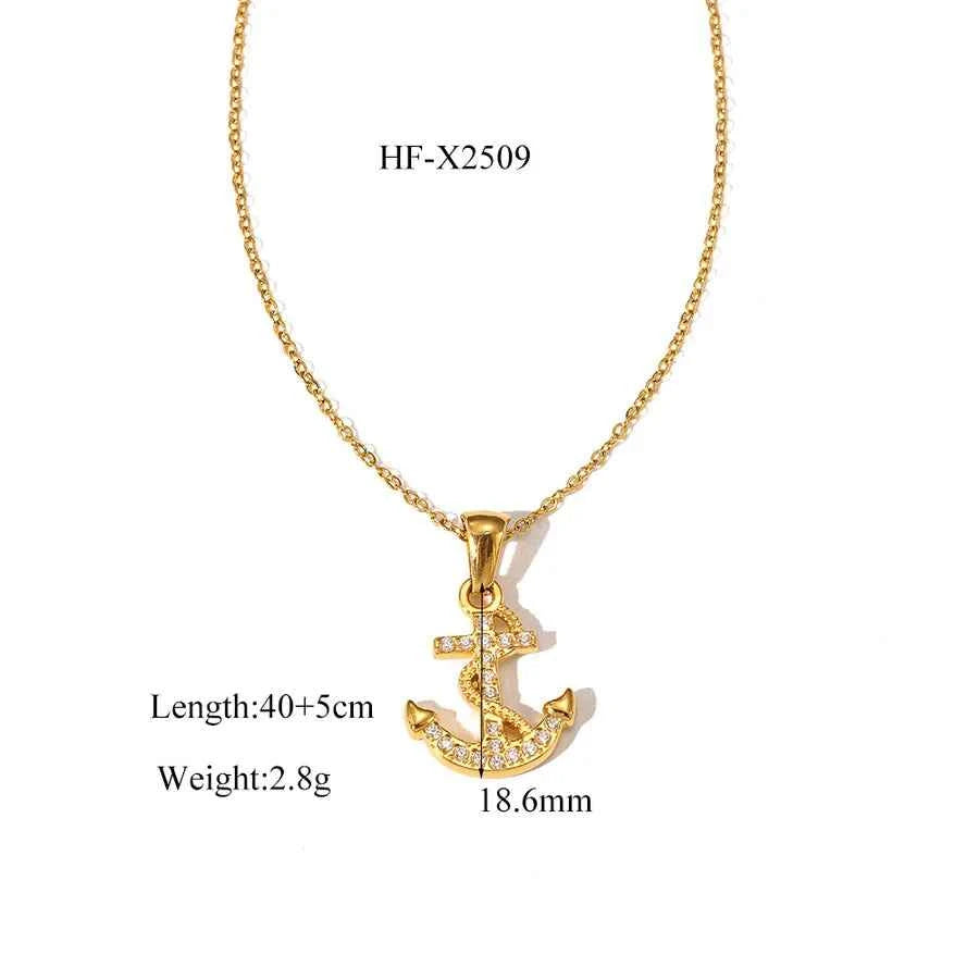 18K Gold Plated Geometric Heart Pendant Necklace