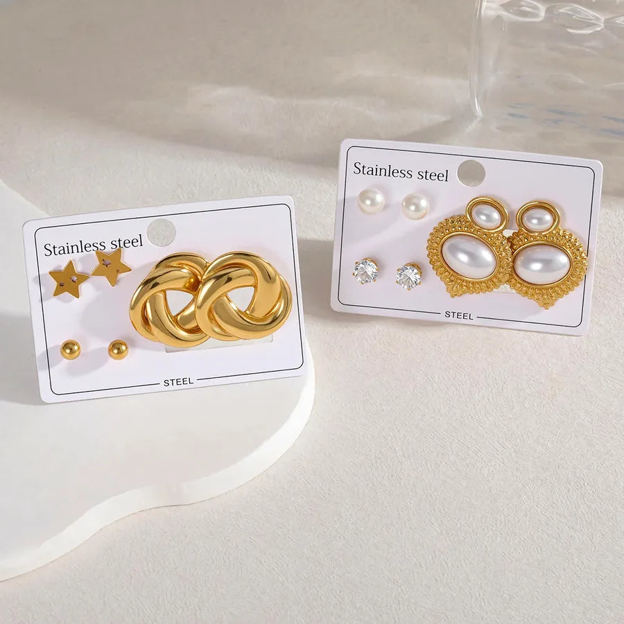 Butterfly Knot Geometric Stud Earrings