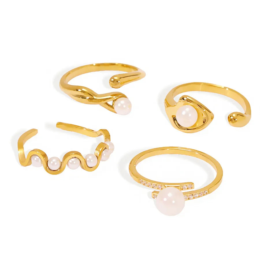 18K Gold Plated Stainless Steel Open Ring