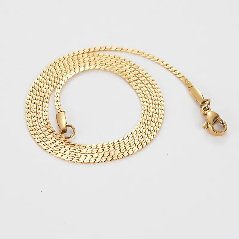 Geometric Titanium Steel Necklace Set 18K Gold in the Furnace