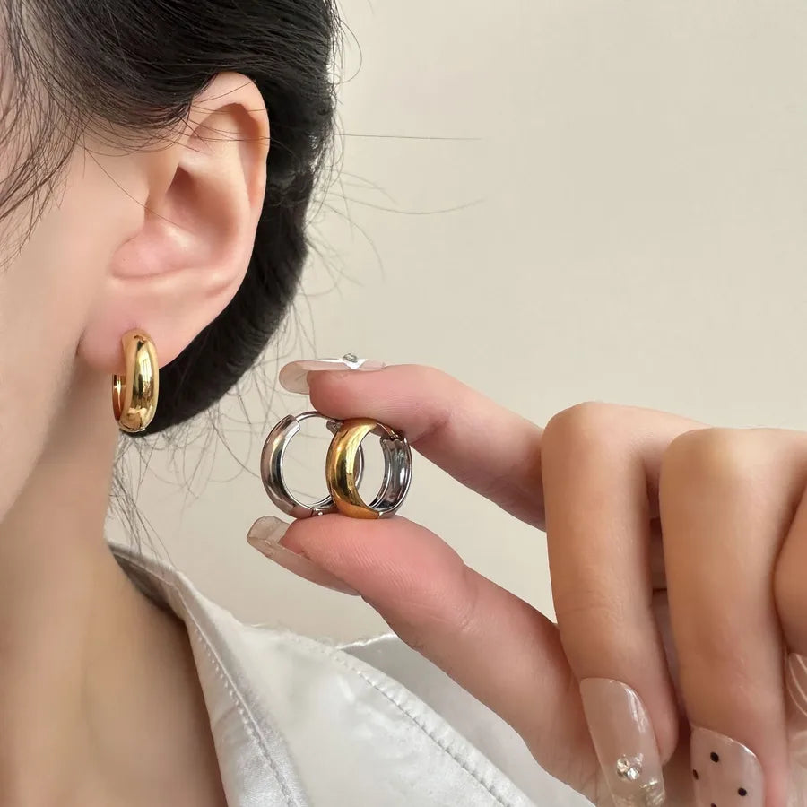 Luxury Titanium Steel Geometric Earrings