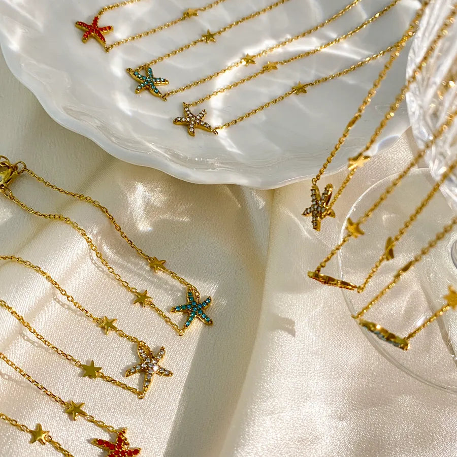 Elegant Gold Plated Titanium Steel Necklace