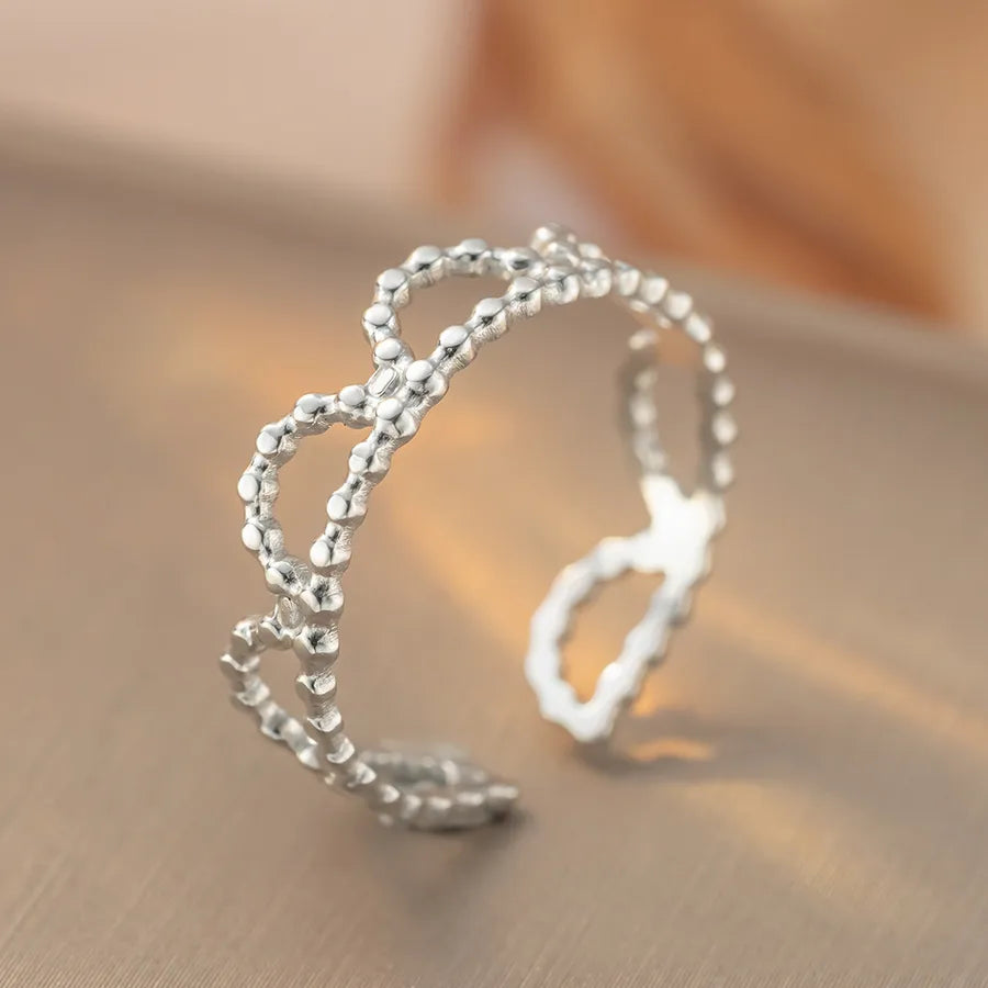Titanium Steel Geometric Open Ring K396 Steel Color Ring Open