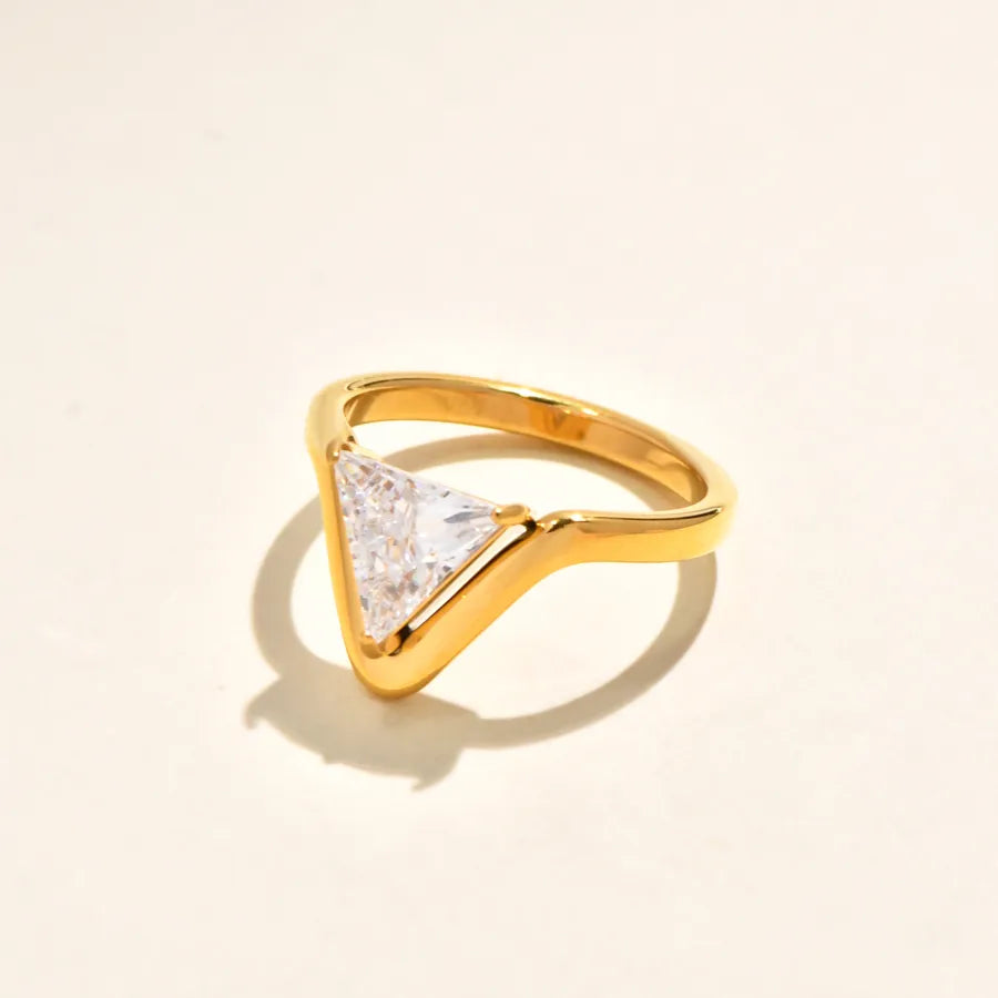 Gold Daisy Butterfly Knot Zircon Ring