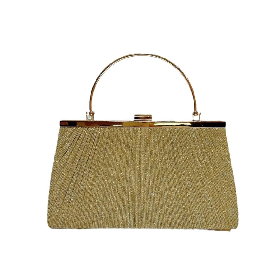 Shiny Ruched PU Crossbody Handbag for Women